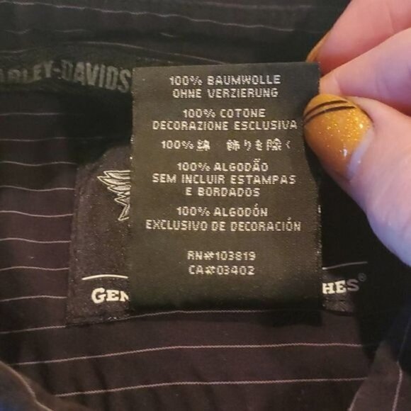 Harley-Davidson Embroidered Graphic Casual Button Down Short Sleeve Sz L Shirt - Picture 8 of 14